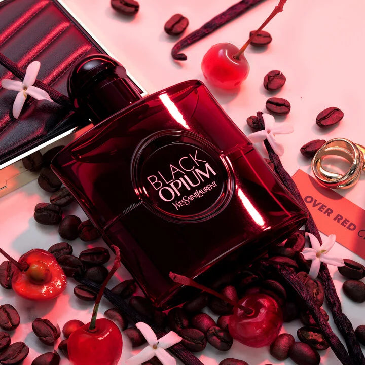 YVES SAINT LAURENT - BLACK OPIUM EAU DE PARFUM OVER RED